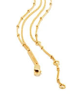 Elisa Charm Multi Strand Necklace in 18k Gold Vermeil