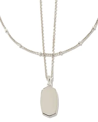 Elisa Charm Multi Strand Necklace in Sterling Silver