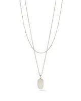 Elisa Charm Multi Strand Necklace in Sterling Silver