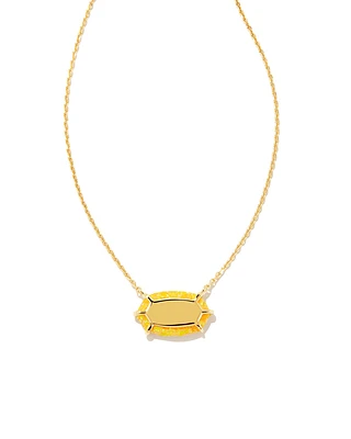 Framed Elisa Opal 18k Gold Vermeil Pendant Necklace in Citrus Kyocera Opal