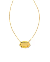 Framed Elisa Opal 18k Gold Vermeil Pendant Necklace in Citrus Kyocera Opal