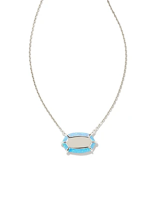 Framed Elisa Opal Sterling Silver Pendant Necklace in Ocean Kyocera Opal