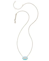 Framed Elisa Opal Sterling Silver Pendant Necklace in Ocean Kyocera Opal