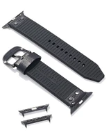 Cade Leather Watch Band in Black