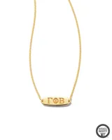 Gamma Phi Beta Pendant Necklace in 18k Gold Vermeil