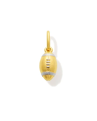 Metal Football Charm 18k Gold Vermeil