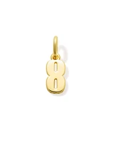 Metal Number 8 Charm in 18k Gold Vermeil