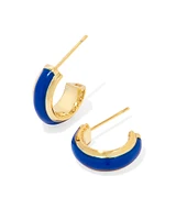 Ainsley Gold Huggie Earrings Enamel