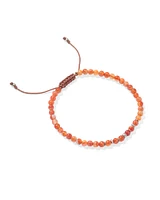 Otto Oxidized Sterling Silver Beaded Bracelet Red Magnesite