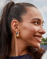 Ainsley Gold Huggie Earrings Enamel