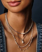 Eve Silver Beaded Strand Necklace in Freshwater Cultured Pearl