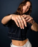 Lexi Silver Ring Set White Crystal