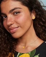 Lemon Gold Stud Earrings