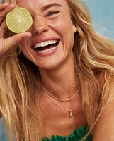 Lime Gold Stud Earrings