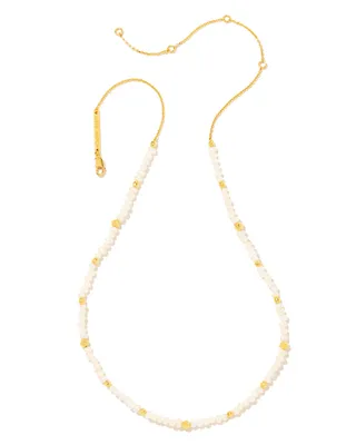 Brooklyn Pearl 18k Gold Vermeil Strand Necklace in White Pearl