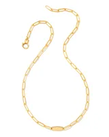 Marlee Paperclip Chain Necklace in 18k Gold Vermeil