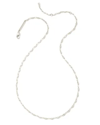 Twisted Link Chain Necklace in Sterling Silver