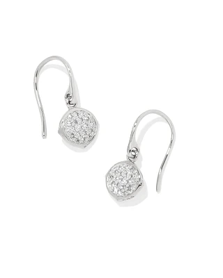 Matilda 14k White Gold Drop Earrings Diamond