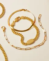 Elaina Curb Chain Bracelet 18k Gold Vermeil