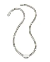 Elisa Curb Chain Necklace in Sterling Silver