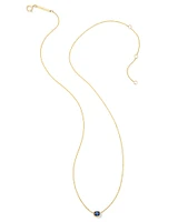 Marisa 14k Yellow Gold Oval Solitaire Pendant Necklace White Diamond