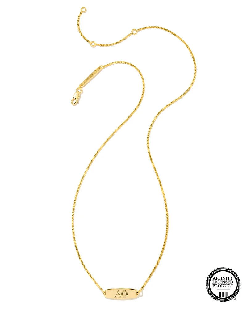 Alpha Phi Pendant Necklace in 18k Gold Vermeil