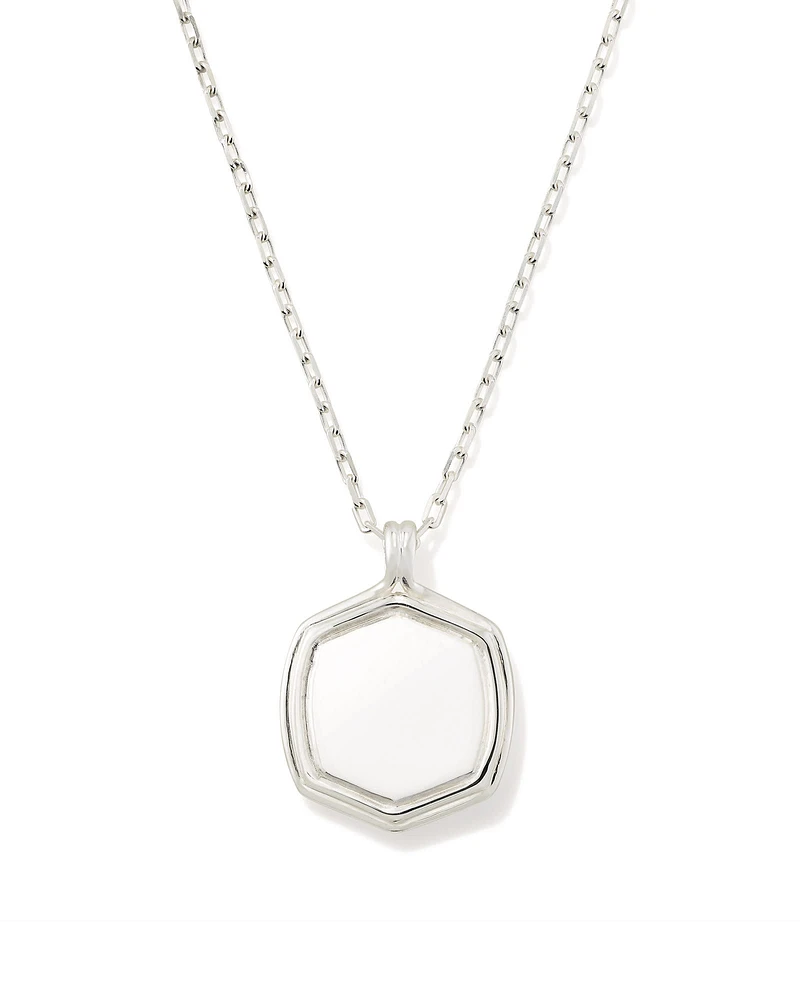 Davie Ridged Pendant Necklace Sterling Silver