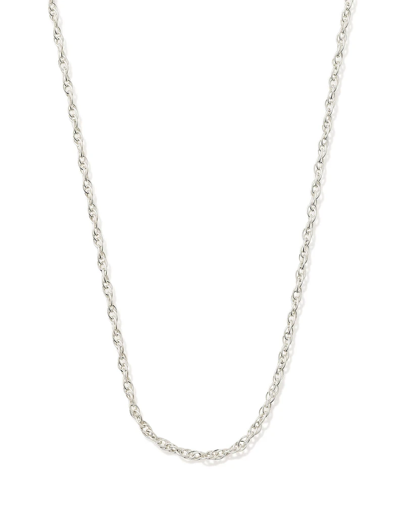 Delicate Rope Chain Necklace in Sterling Silver