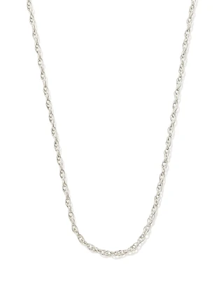 Delicate Rope Chain Necklace in Sterling Silver