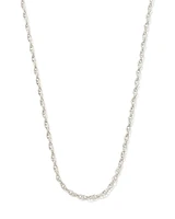 Delicate Rope Chain Necklace in Sterling Silver