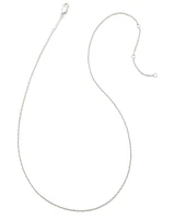 Delicate Rope Chain Necklace in Sterling Silver