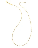 Emmaline Sterling Silver Strand Necklace White Pearl