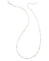 Emmaline Sterling Silver Strand Necklace White Pearl