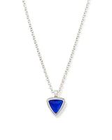 Morgan Sterling Silver Pendant Necklace Dark Blue Quartz