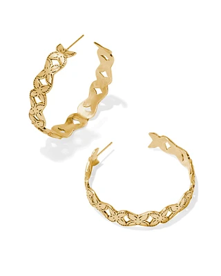 Keziah Hoop Earrings in Vintage Silver