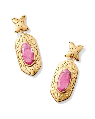 Keziah Vintage Silver Statement Earrings Natural Mother-of-Pearl