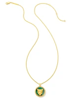 Kimberly 18k Gold Vermeil Pendant Necklace in Green Malachite