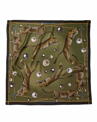 Jaguar Square Scarf Olive