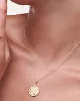 Luna 18k Gold Vermeil Charm Necklace in White Sapphire
