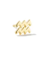 Aquarius Single Stud Earring 18k Gold Vermeil