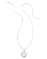 Luna Sterling Silver Charm Necklace in White Sapphire