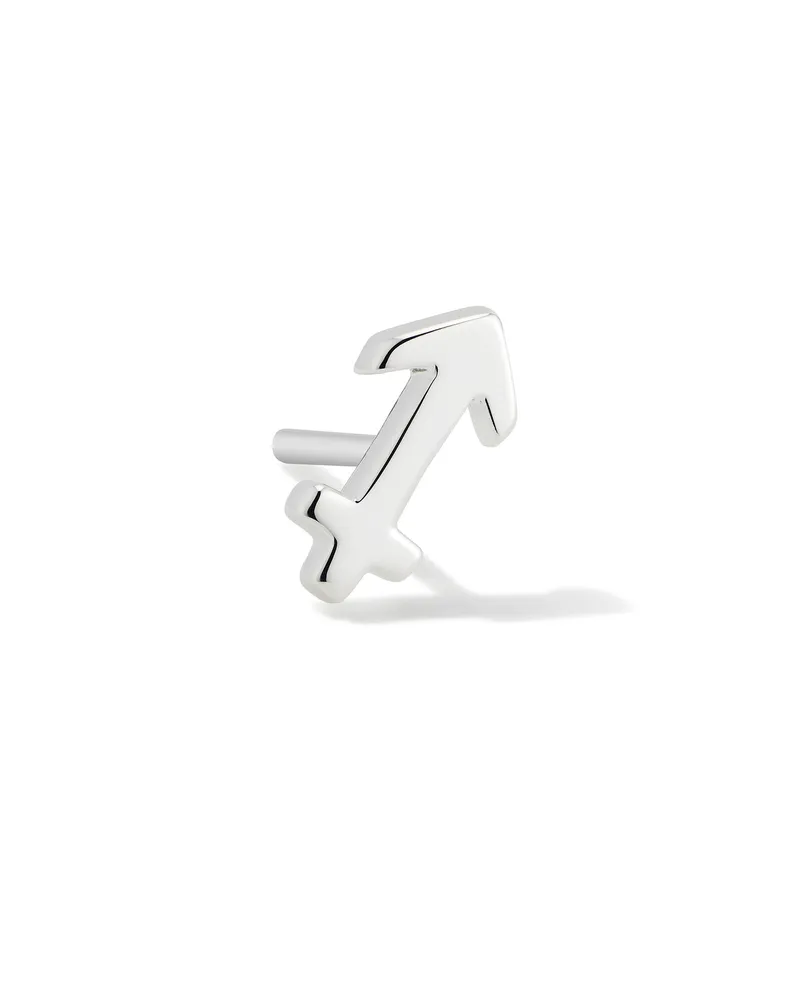 Sagittarius Single Stud Earring in Sterling Silver