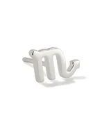 Scorpio Single Stud Earring in Sterling Silver