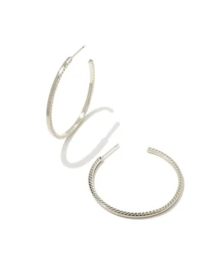 Sylvie Hoop Earrings in Silver