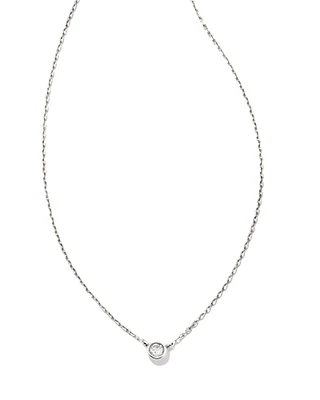 Audrey 14k White Gold Pendant Necklace Diamond, 0.07ct