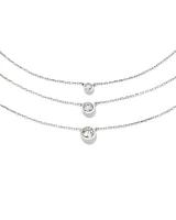 Audrey 14k White Gold Pendant Necklace Diamond, 0.07ct