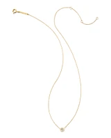 Audrey 14k Gold Pendant Necklace in White Diamond