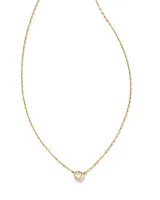 Audrey 14k Rose Gold Pendant Necklace White Diamond, 0.07ct