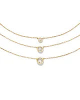 Audrey 14k Rose Gold Pendant Necklace White Diamond, 0.07ct