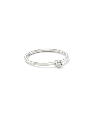 Audrey 14k White Gold Band Ring Diamond